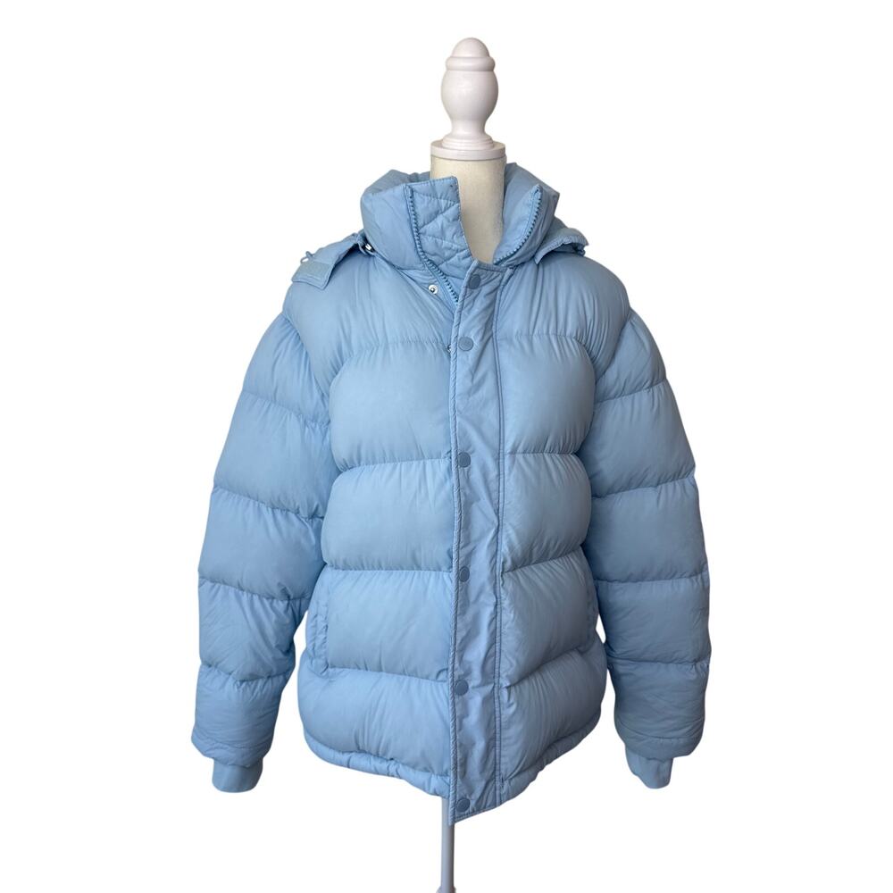 ARITZIA TNA The Super Puff Goose Down Puffer Jacket Dew Blue Size Small